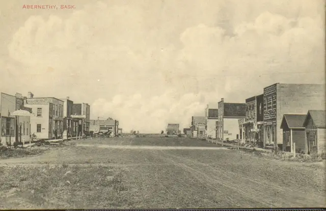 Main Street looking down the dirt road